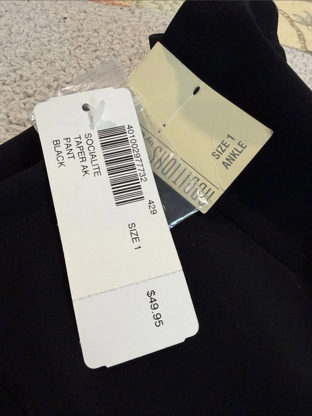 Additions by Chico’s Black Ankle Pants BNWT